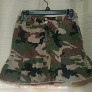 Girls Cargo print skirt